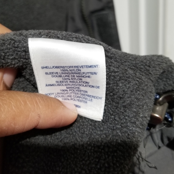 Men's The Outfitters by Lands' End Charcoal Gray Fleece Lined Jacket Coat Large - Picture 4 of 15